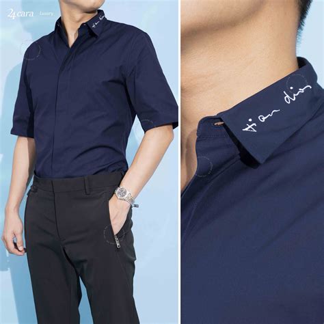 dior collar shirt|christian Dior luxury shirt.